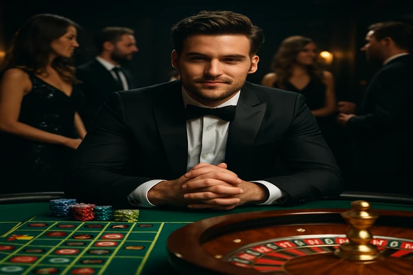 নিয়ন আলোয় আলোকিত আধুনিক ক্যাসিনো পরিবেশে নান্দনিকতা ও আকর্ষণীয় উপস্থিতি