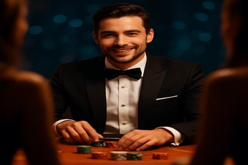 আলোকিত রুলেট চাকা ও ক্যাসিনো চিপসের একটি দৃশ্য, যা লাইভ গেমের উত্তেজনাকে উদ্দীপিত করে